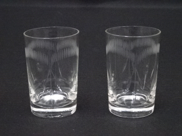 昭和初期　ショットグラスペア